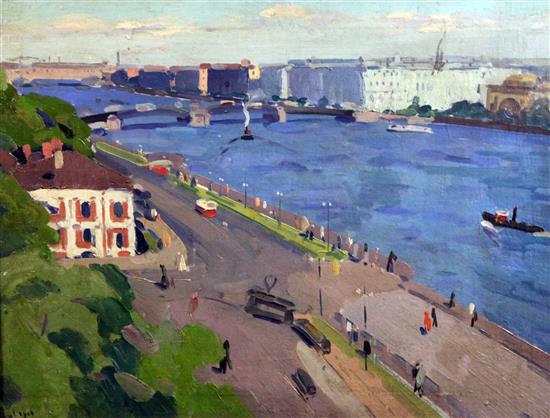 Russian School View of St Petersburg, 20 x 26.5in.